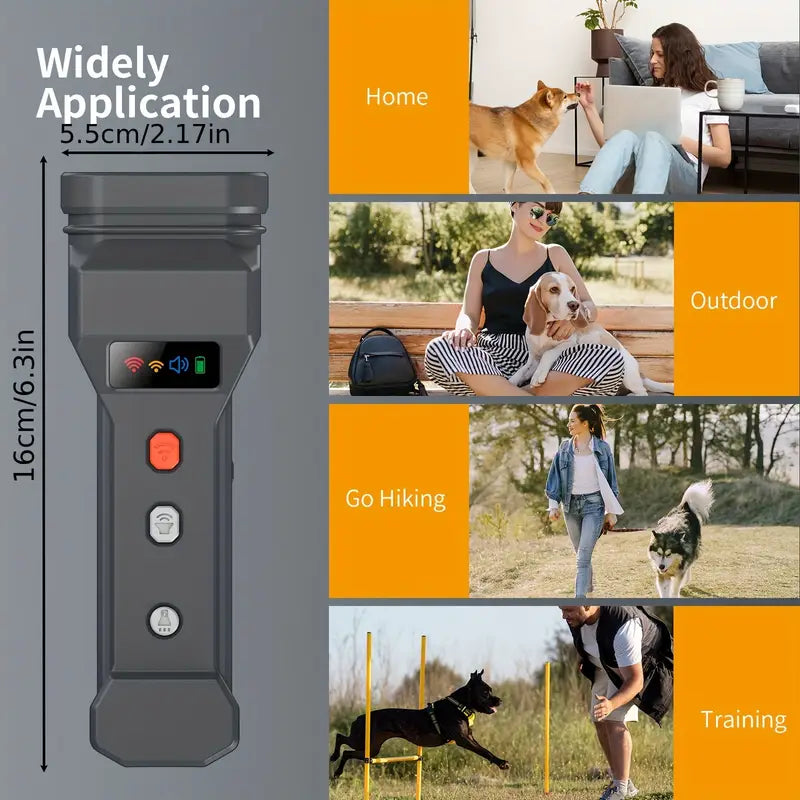 Soundwave technology Dog Repeller, Soundwave technology Barking Stopper, with Beep Bee Sound, with Super Bright Flashlight, 3 Soundwave technology Emitters, USB Rechargeable, Ultra Long Standby