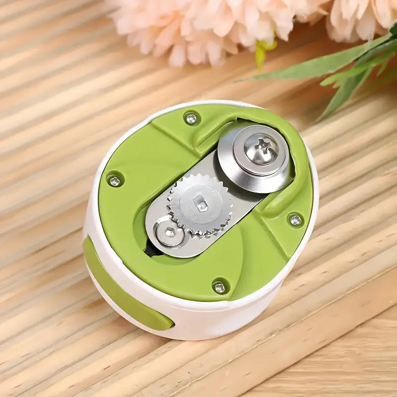 Heavy-Duty Stainless Steel Jar, Bottle, Can Opener, Compact Kitchen Tool for Home, Bars, Parties - Green & White Design - Ideal Gift for Cooking Enthusiasts, Jar Openers for Kitchen, Versatile Openers, Ergonomic Design, Durable Construction