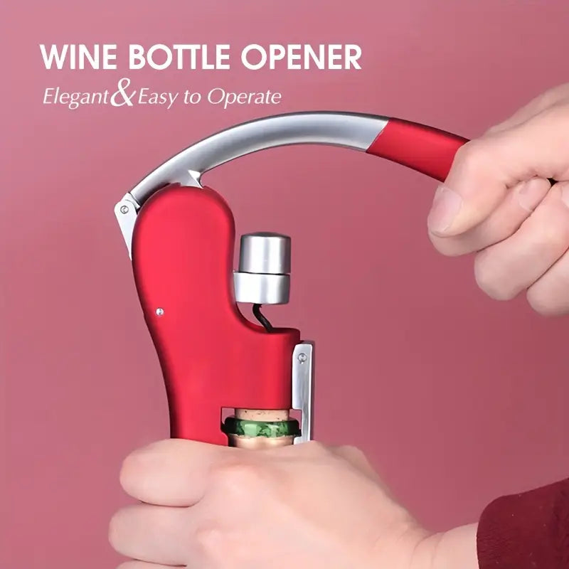 Elegant & Easy-to-Use Wine Bottle Opener - Durable Zinc Alloy, Spiral Corkscrew Tool, Perfect for Home, Bar, and Restaurant Use, Bar Essentials | Elegant Wine Opener | Durable Metal Opener