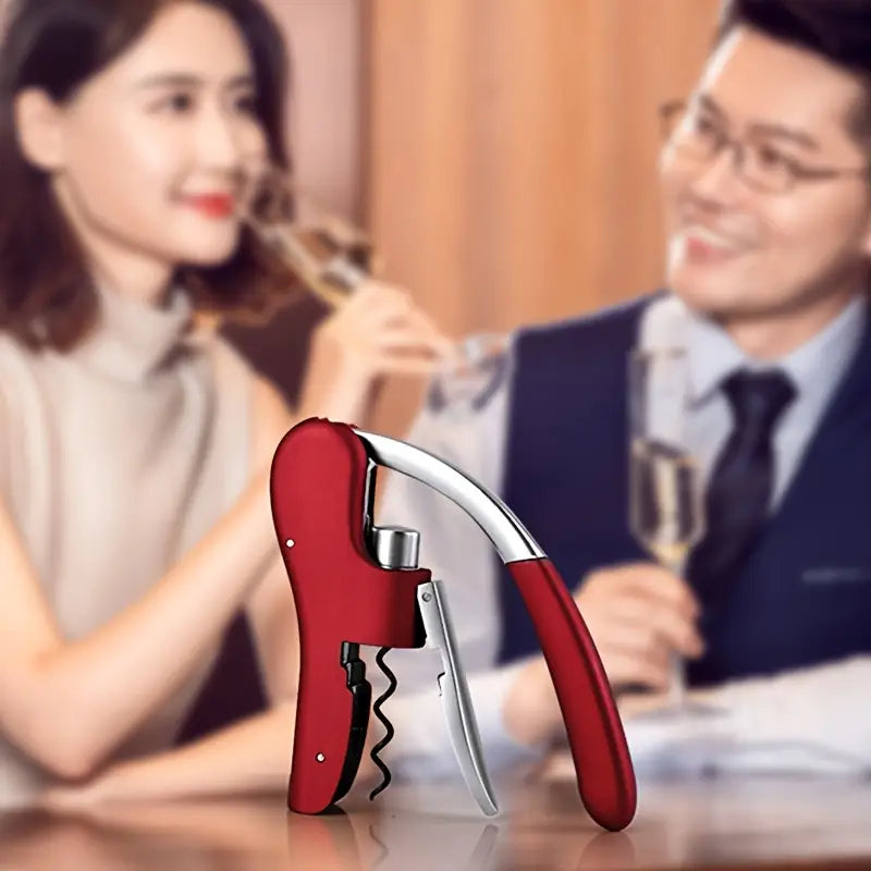 Elegant & Easy-to-Use Wine Bottle Opener - Durable Zinc Alloy, Spiral Corkscrew Tool, Perfect for Home, Bar, and Restaurant Use, Bar Essentials | Elegant Wine Opener | Durable Metal Opener