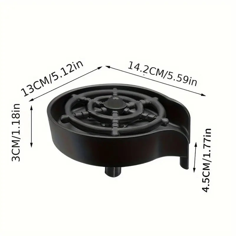 1pc Sink high-pressure household bar counter stainless steel automatic press cup washer, coffee shop no cleaning rinse faucet