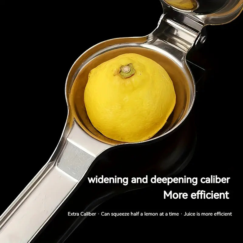 1pc Premium Stainless Steel Heavy-Duty Manual Citrus Juicer - Large Hand Press Lemon And Avocado Squeezer with Ergonomic Handle, Durable Kitchen Tool Suitable for Home And Restaurant Use, Stylish Metal Appearance