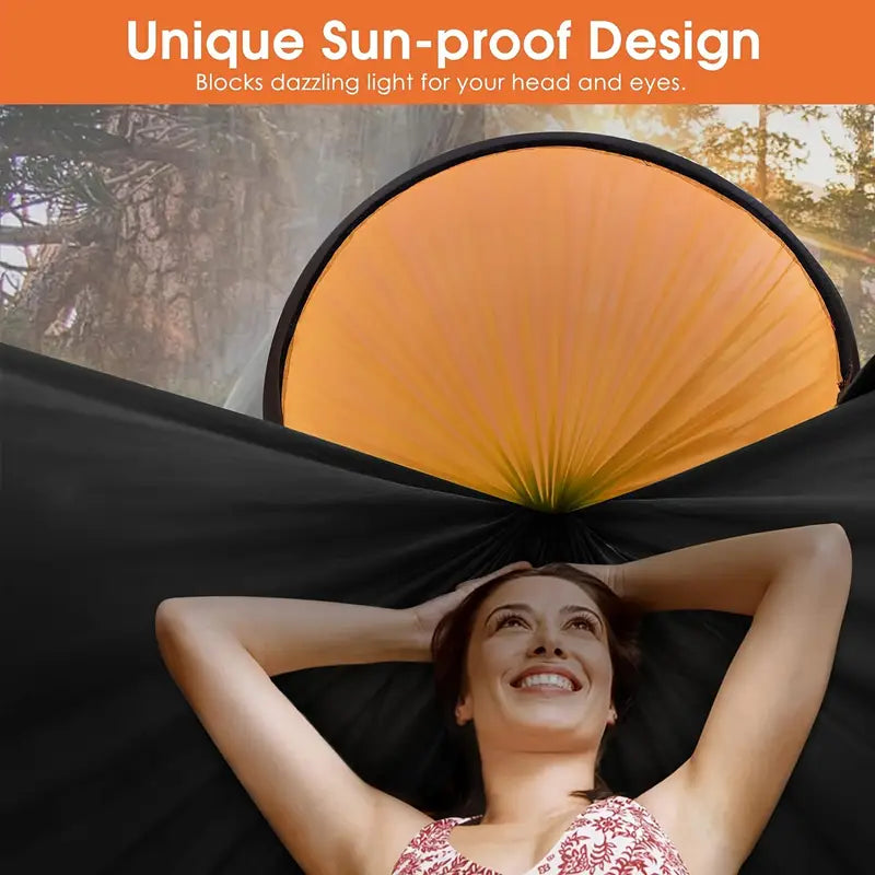 Nylon Quick-Deploy Hammock with Mosquito Net - Perfect for Outdoor Camping, Backpacking & Hiking