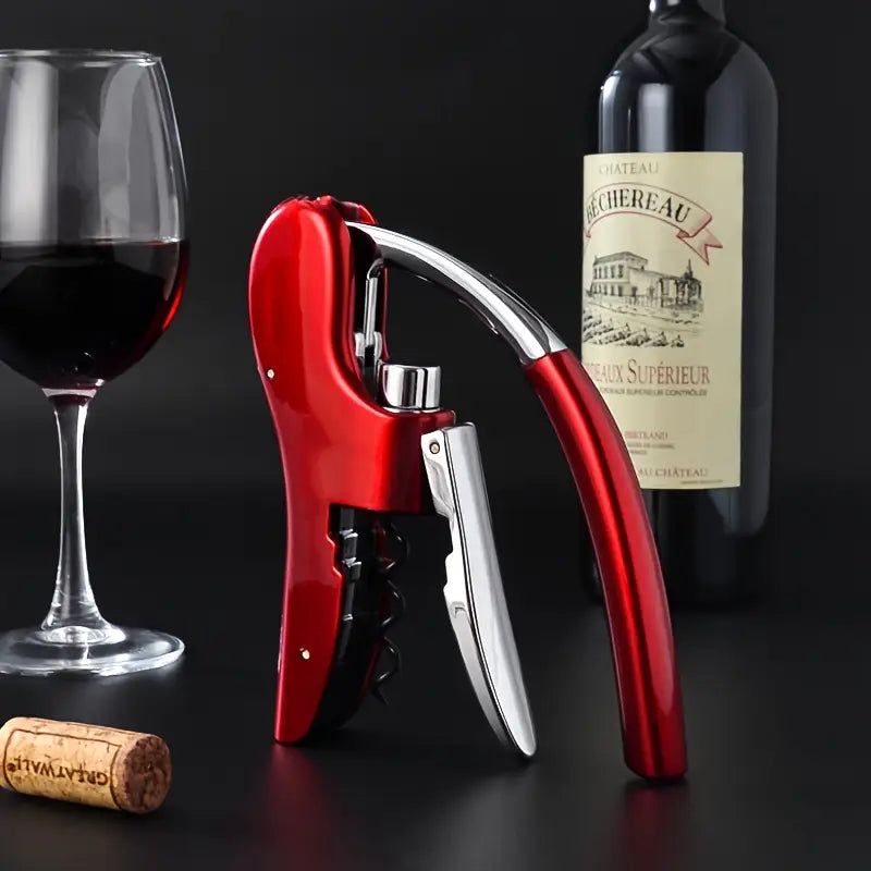 Elegant & Easy-to-Use Wine Bottle Opener - Durable Zinc Alloy, Spiral Corkscrew Tool, Perfect for Home, Bar, and Restaurant Use, Bar Essentials | Elegant Wine Opener | Durable Metal Opener