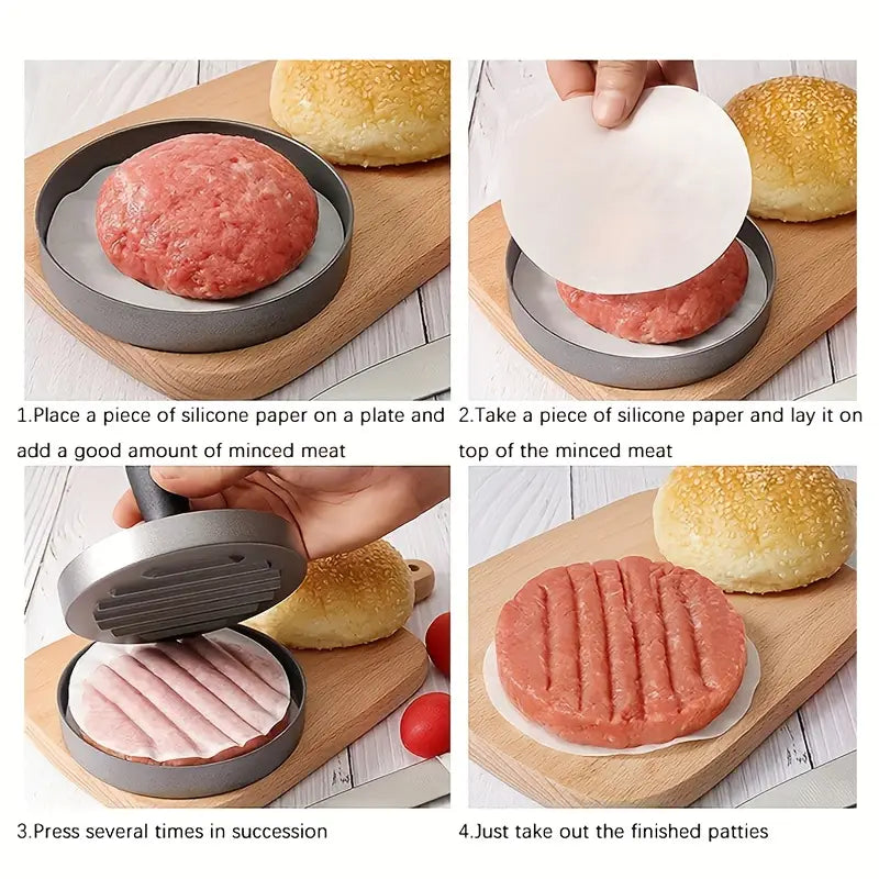 Set, Burger Press Hamburger Patty Paper, Non-Stick Meat Press Set And Meat Separation Paper, Kitchen Gadgets, Kitchen Accessories father gift