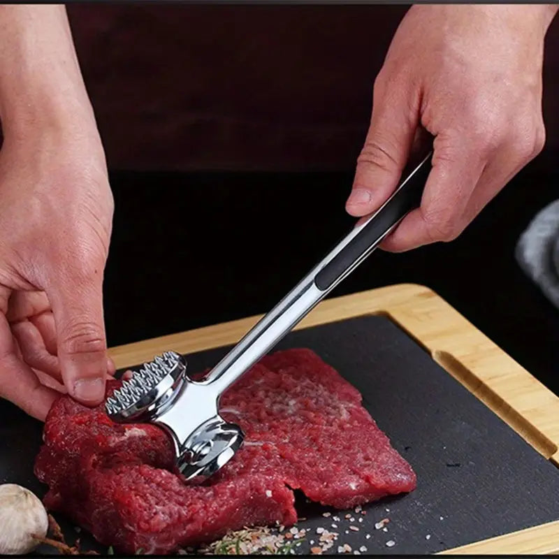 Stainless Steel Meat Tenderizer Mallet - Dual-Sided