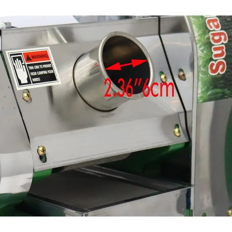 Hand-Cranked Sugarcane Machine 3 Rollers 6CM Inlet High Juicing Rate for Fruit Store Buffet