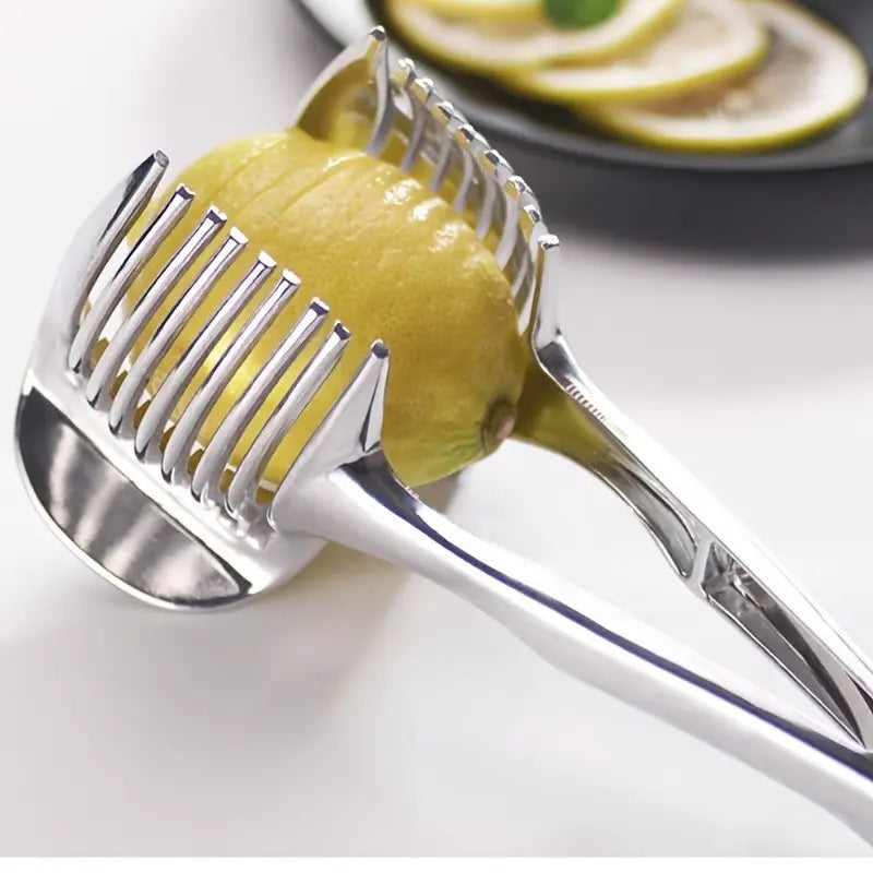Stainless Steel Multi-Blade Tomato & Lemon Slicer | Effortless Kitchen Tool for Easy Slicing of Tomatoes, Lemons, and Onions