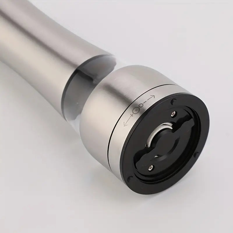 Stainless Steel Manual Pepper Grinder - Adjustable Thickness, Large Capacity, Portable Design for Outdoor Cooking & Home Use, Perfect for Black/White Pepper