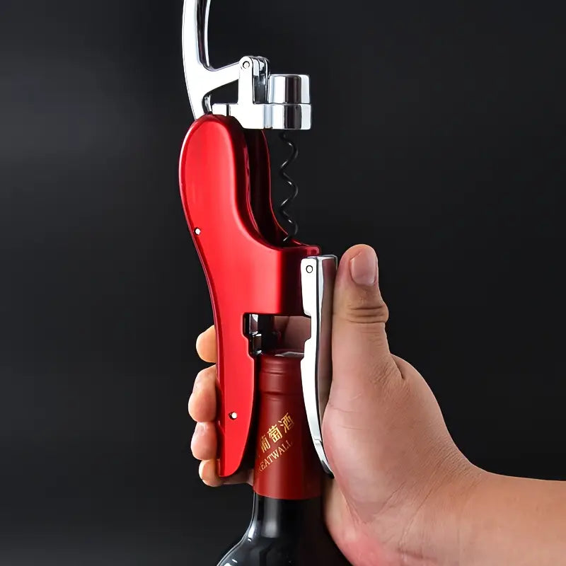 Elegant & Easy-to-Use Wine Bottle Opener - Durable Zinc Alloy, Spiral Corkscrew Tool, Perfect for Home, Bar, and Restaurant Use, Bar Essentials | Elegant Wine Opener | Durable Metal Opener