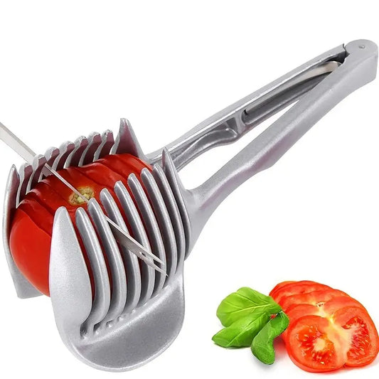 Stainless Steel Multi-Blade Tomato & Lemon Slicer | Effortless Kitchen Tool for Easy Slicing of Tomatoes, Lemons, and Onions