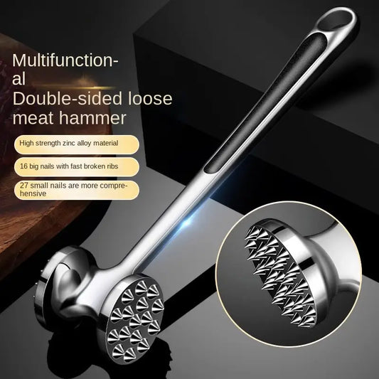 Stainless Steel Meat Tenderizer Mallet - Dual-Sided