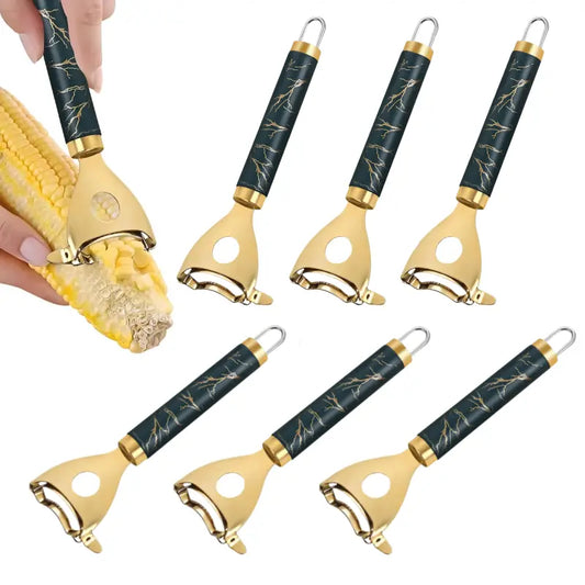 6pcs, Corn Planer, Corn Stripper, Stainless Steel Corn Cob Stripper, Household Corn Peeler, Reusable Corn Thresher, Creative Corn Stripper, Multifunctional Peeler for Kitchen, Corn Cobber Tools, Vegetable Peeler, Kitchen Stuff, Kitchen Gadgets