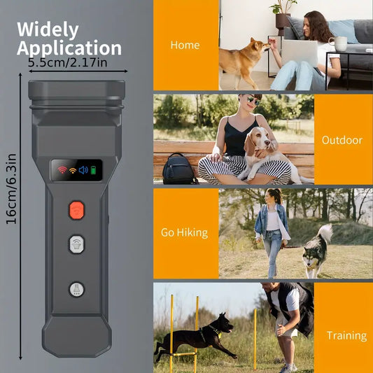 Soundwave technology Dog Repeller, Soundwave technology Barking Stopper, with Beep Bee Sound, with Super Bright Flashlight, 3 Soundwave technology Emitters, USB Rechargeable, Ultra Long Standby