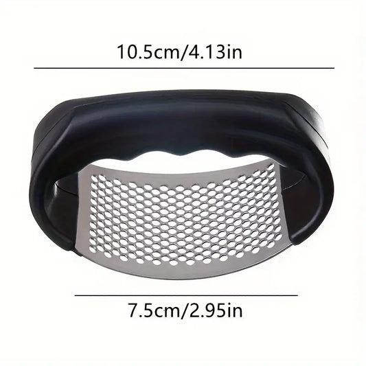 Stainless Steel Garlic Press & Mincer – Ergonomic Soft Handle, Easy-Squeeze & Clean, Professional Kitchen Tool for Effortless Garlic Crushing, Garlic Crusher