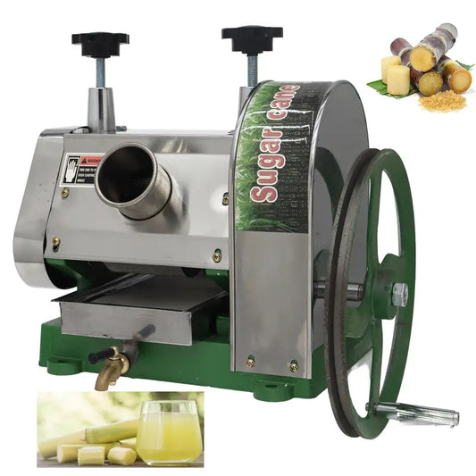 Hand-Cranked Sugarcane Machine 3 Rollers 6CM Inlet High Juicing Rate for Fruit Store Buffet