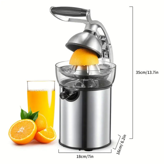 Electric Citrus Juicer Squeezer & Commercial Drink Mixers -- Powerful Orange Juicer with Zinc Alloy Die Casting Shell, Luxury Squeezer with Two Interchangeable Cones for Oranges of Any Size