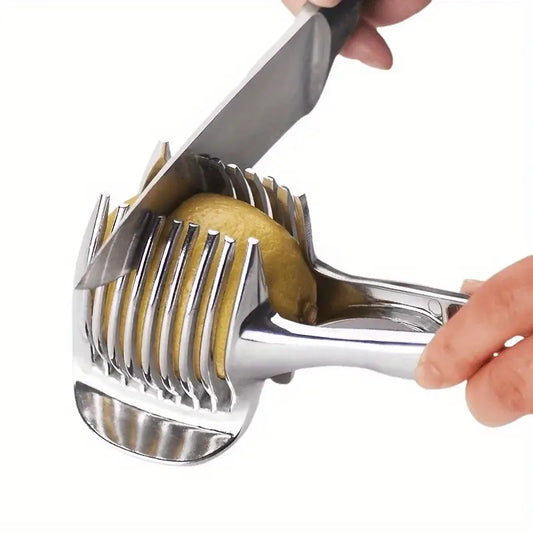 Stainless Steel Multi-Blade Tomato & Lemon Slicer | Effortless Kitchen Tool for Easy Slicing of Tomatoes, Lemons, and Onions
