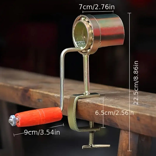 Manual Stainless Steel Corn Peeler Thresher - Hand Crank Corn Cob Stripper and Sheller Tool for BBQ & Outdoor Cooking with Metal Construction and Power-Free Operation
