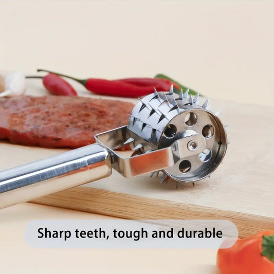 Multi-Function Stainless Steel Meat Tenderizer Mallet with Bone Crusher and Tenderizing Tool