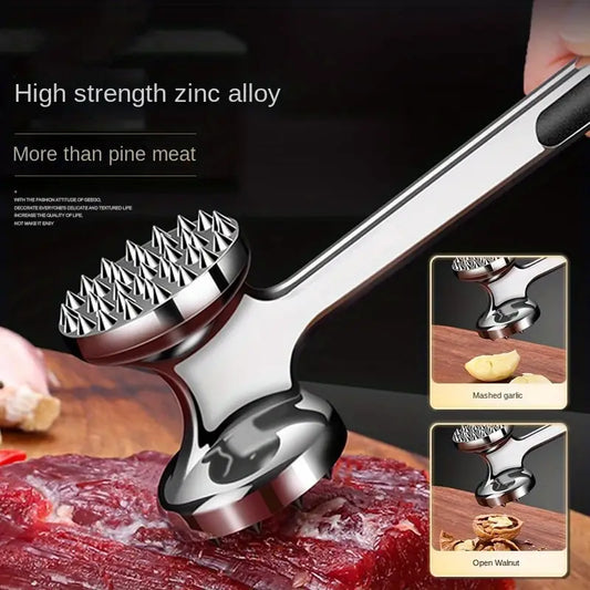 Stainless Steel Meat Tenderizer Mallet - Dual-Sided
