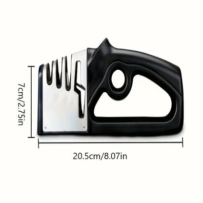 4-in-1 Professional Knife and Scissors Sharpener | Quick, Easy, and Efficient Tungsten Carbide Sharpening System, Non-Slip Base, Uncharged Operation, Kitchen Tool for Various Blades