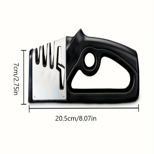 4-in-1 Professional Knife and Scissors Sharpener | Quick, Easy, and Efficient Tungsten Carbide Sharpening System, Non-Slip Base, Uncharged Operation, Kitchen Tool for Various Blades