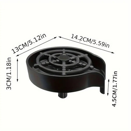 1pc Sink high-pressure household bar counter stainless steel automatic press cup washer, coffee shop no cleaning rinse faucet