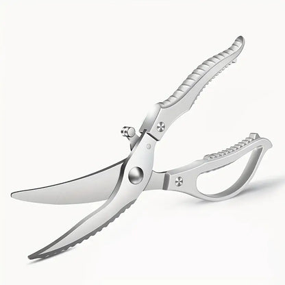 Stainless Steel Heavy-Duty Kitchen Scissors for Poultry, Meat, and Bones - Multi-Functional Food Shears with Ergonomic Handle for Chicken, Duck, and BBQ Prep, Poultry Scissors | Precision Cutting | Stainless Steel Blades