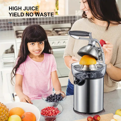 Electric Citrus Juicer Squeezer & Commercial Drink Mixers -- Powerful Orange Juicer with Zinc Alloy Die Casting Shell, Luxury Squeezer with Two Interchangeable Cones for Oranges of Any Size