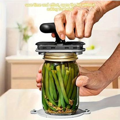 Manual Can Opener - Multi-Functional Ergonomic Anti-Slip Bottle Cap Remover, Durable Metal Kitchen Tool for Effortless Jar & Can Opening, Essential for Home & Restaurant Use, Can Openers for Kitchen, Sleek Design, Sturdy Build, Professional Chefs
