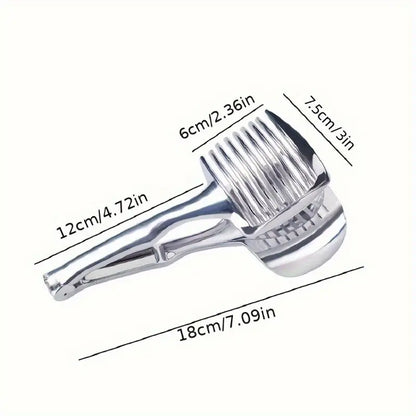 Stainless Steel Multi-Blade Tomato & Lemon Slicer | Effortless Kitchen Tool for Easy Slicing of Tomatoes, Lemons, and Onions