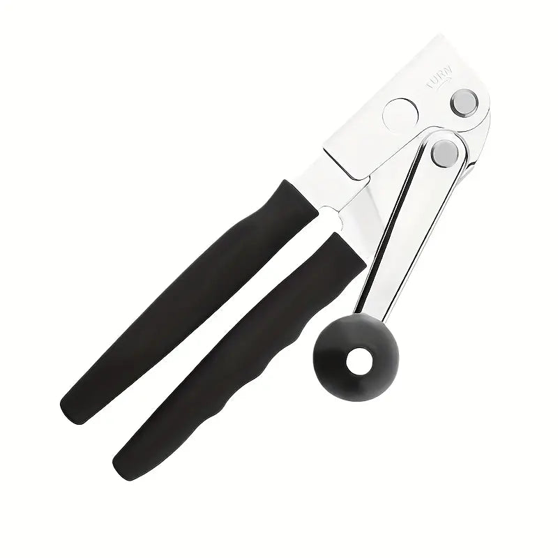 Can Opener with Lever | Stainless Steel Construction, Non-Slip Grip - Commercial & Home Kitchen Use - Easy Can Opening Tool for Restaurants, Households - Durable Can Opener for Heavy-Duty Cans & Bottles