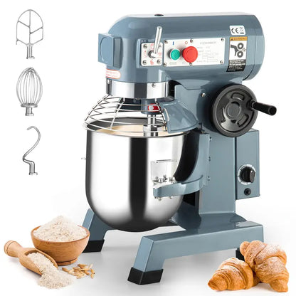 Commercial Food Mixer 30Qt With Timing Function, 3 Speeds Adjustable, Stainless Steel Bowl Stand Mixer With Safety Guard, Premium For Schools Bakeries Restaurants Pizzerias
