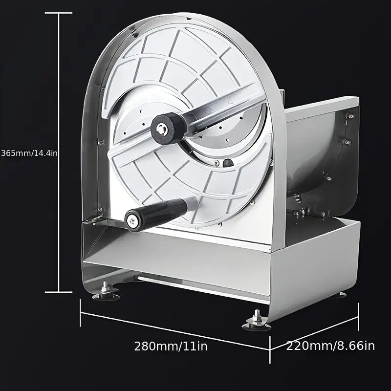 Stainless Steel Heavy-Duty Manual Vegetable & Fruit Slicer - No Electricity Needed, Sharp Blades - for Potatoes, Carrots, Cucumbers, Apples, Tomatoes - Compact Kitchen Tool for Home & Professional Kitchens - Easy to Clean & Rust-Resistant