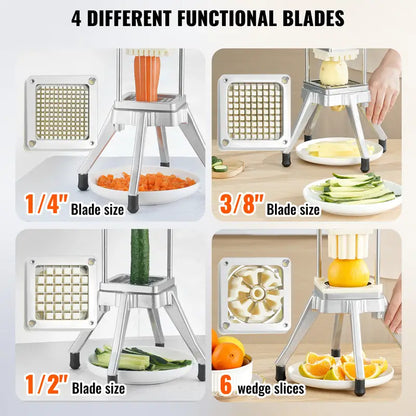 Commercial Chopper Commercial Vegetable Chopper with 4 Blades Fruits Dicer