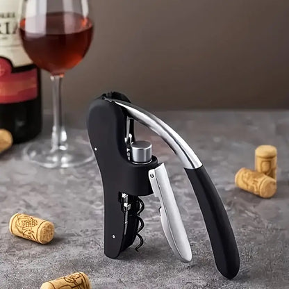 Elegant & Easy-to-Use Wine Bottle Opener - Durable Zinc Alloy, Spiral Corkscrew Tool, Perfect for Home, Bar, and Restaurant Use, Bar Essentials | Elegant Wine Opener | Durable Metal Opener