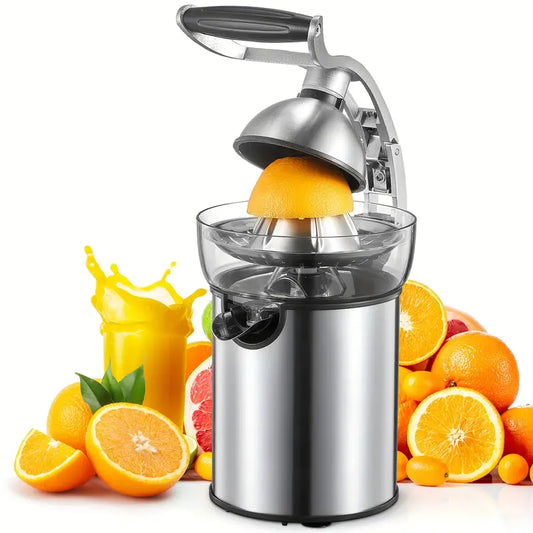 Electric Citrus Juicer Squeezer & Commercial Drink Mixers -- Powerful Orange Juicer with Zinc Alloy Die Casting Shell, Luxury Squeezer with Two Interchangeable Cones for Oranges of Any Size